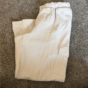 Beige Cargo SweatPants